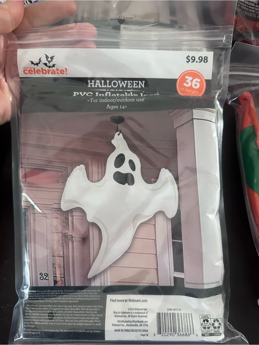 Halloween Assorted Orange and White Holiday Decor Pack 7 unopened items - Picture 3 of 7